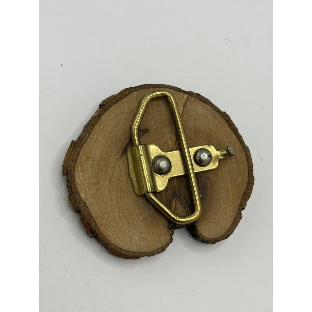 Vintage Wood Stump Cut Limb Belt Buckle Handmade Boho Hippie‎ Arborist Nature